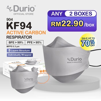 Durio 904 KF94 5ply Active Carbon Respirator - (40pcs)